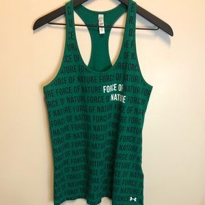 NWOT Under Armour Force Of Nature Razorback Top